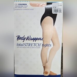 🚫body Wrappers TotalStretch Children's Convertible Foot Tights in Nude/Beige
